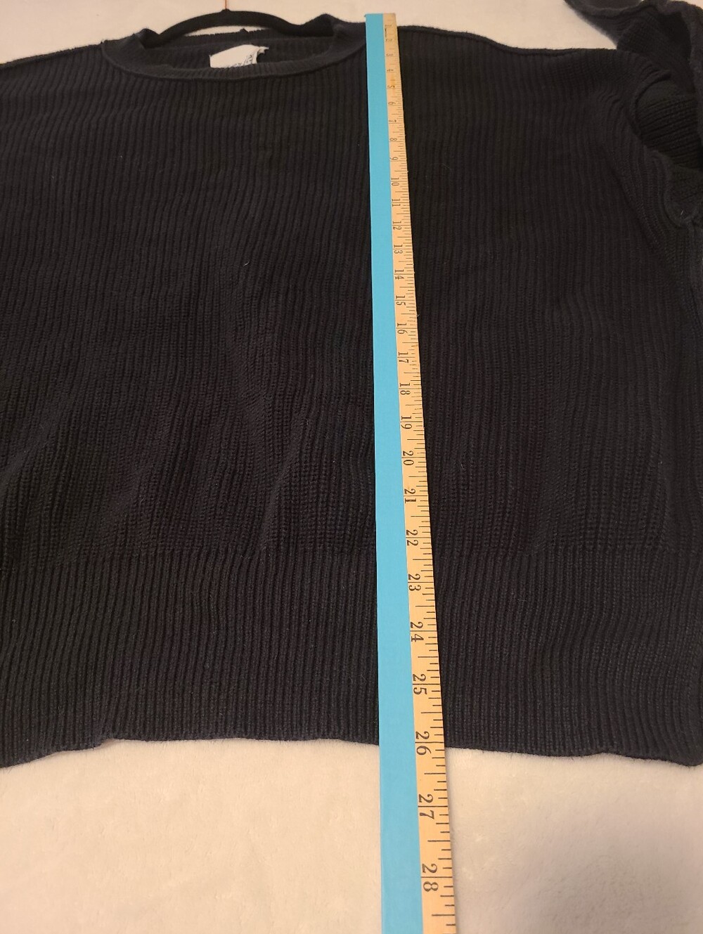 Aerie Cotton Oversized Black Cable Knit Sweater Size M - Picture 7 of 9